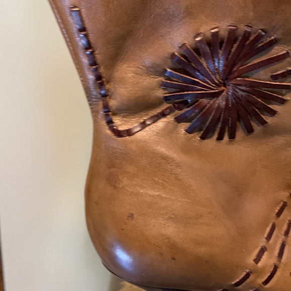 Liz Claiborne Flex vintage brown leather ankle boots. Size US 7 1/2 M - Picture 6 of 11